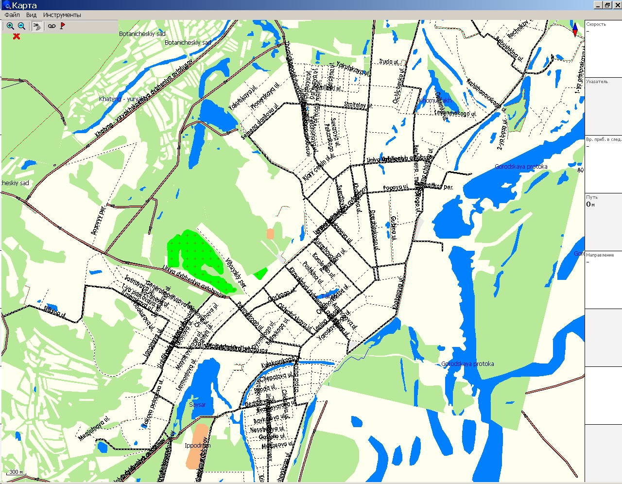 Карта города Якутска