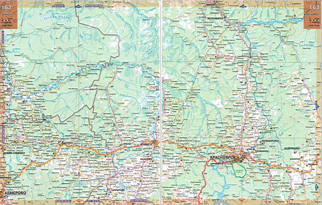 Карта автодорог - Томская область. Подробная автомобильная карта Томскойобласти Сибири